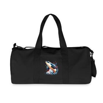 Orca Killer Whale - Recycled Canvas Sports Bag by Stanley/Stella - black - Front