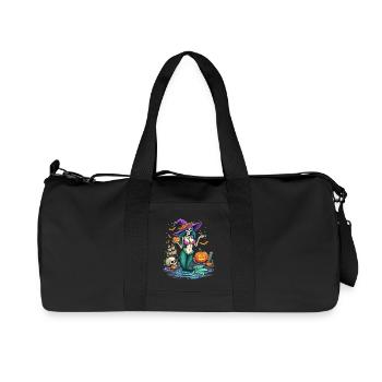 Sorcière Sirène avec des éléments d’Halloween - Sac de sport en toile recyclée Stanley/Stella - noir - Devant