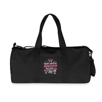 Don't push princess has one in her tea - Bachelor Party - Recycled Canvas Sports Bag by Stanley/Stella - black - Front