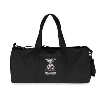 Never underestimate an old man karting - Recycled Canvas Sports Bag by Stanley/Stella - black - Front