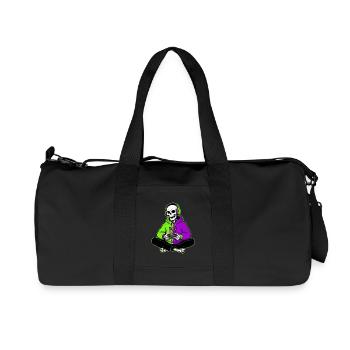 Skeleton Gamer Halloween Gaming - Recycled Canvas Sports Bag by Stanley/Stella - black - Front