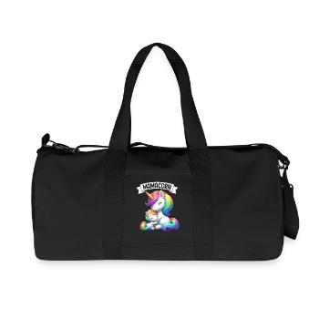 Maman Licorne Mamacorn Mère Fille Dadacorn - Sac de sport en toile recyclée Stanley/Stella - noir - Devant