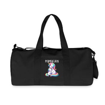 Mamacorn Mama Licorne Mère Dames Look assorti - Sac de sport en toile recyclée Stanley/Stella - noir - Devant