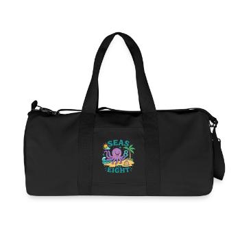 Seas The Eight Birthday Party Gift For 8 Year Old - Recycelte Canvas-Sporttasche von Stanley/Stella - Schwarz - Vorne