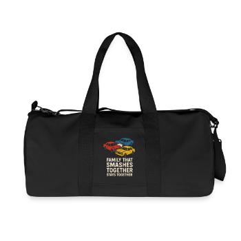 Demolition Derby Fan Pit Crew Crash Driver Fair - Recycled Canvas Sports Bag by Stanley/Stella - black - Front