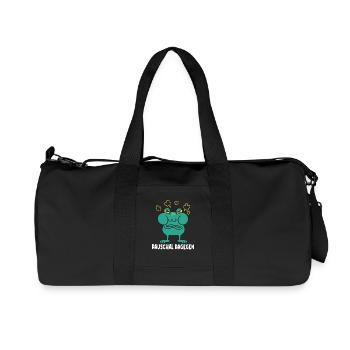 Funny Sayings Fun Outfits Irony Sarcasm - Recycled Canvas Sports Bag by Stanley/Stella - black - Front