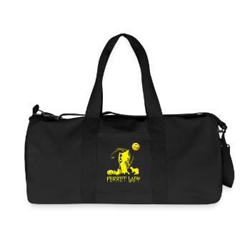 Ferret Lady Witch Halloween Funny Tee - Recycled Canvas Sports Bag by Stanley/Stella - black - Front