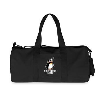 Penguin Funny Saying - Recycled Canvas Sports Bag by Stanley/Stella - black - Front