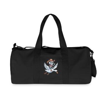 Squelette cow-boy sur cygne - Sac de sport en toile recyclée Stanley/Stella - noir - Devant
