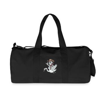 Squelette cow-boy sur cygne - Sac de sport en toile recyclée Stanley/Stella - noir - Devant