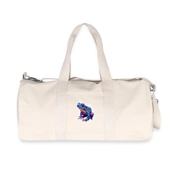 Neon Frog Splash Art - Recycled Canvas Sports Bag by Stanley/Stella - natural - Front