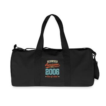 Awesome Since 2006 - Recycled Canvas Sports Bag by Stanley/Stella - black - Front