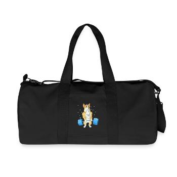 Haltérophilie Corgi - Sac de sport en toile recyclée Stanley/Stella - noir - Devant