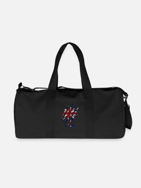 Union Jack Claw Scratch Mark - Recycled Canvas Sports Bag by Stanley/Stella - black