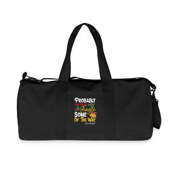 Witziges Weihnachtsdesign Jingle Some Of The Way - Recycelte Canvas-Sporttasche von Stanley/Stella - Schwarz - Vorne