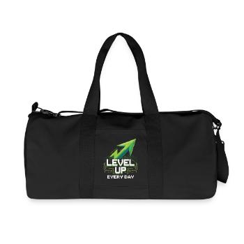 Chemise de jeu avec flèche pixel – Motivation quotidienne - Sac de sport en toile recyclée Stanley/Stella - noir - Devant