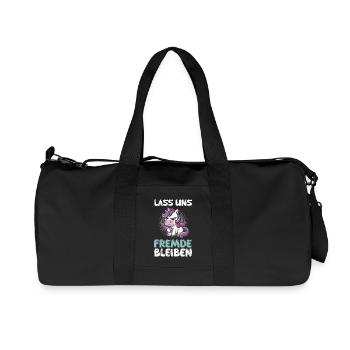 Mallorca LASS UNS FREMDE BLEIBEN Lustiges - Recycelte Canvas-Sporttasche von Stanley/Stella - Schwarz - Vorne