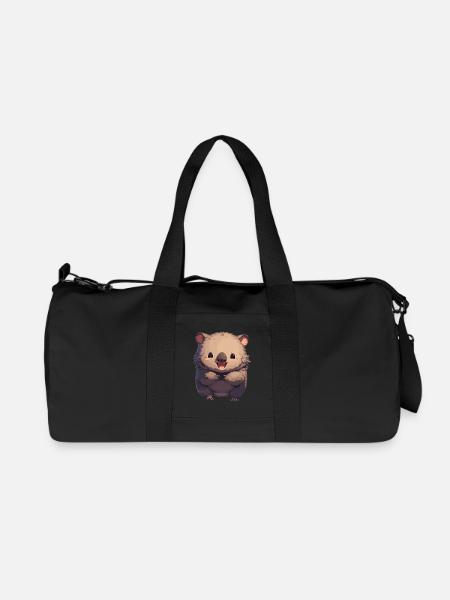 Wombats Wombat - Recycelte Canvas-Sporttasche von Stanley/Stella - Schwarz