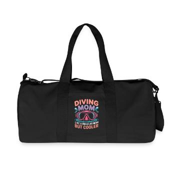 Tauchen Spruch Mama Lustiges Tauchen Geschenk - Recycelte Canvas-Sporttasche von Stanley/Stella - Schwarz - Vorne