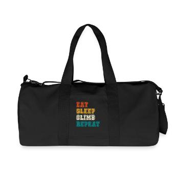 Eat Sleep Climb Repeat Design - Recycelte Canvas-Sporttasche von Stanley/Stella - Schwarz - Vorne