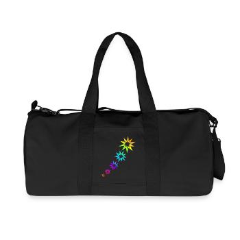 Colorful Stars - Recycled Canvas Sports Bag by Stanley/Stella - black - Front