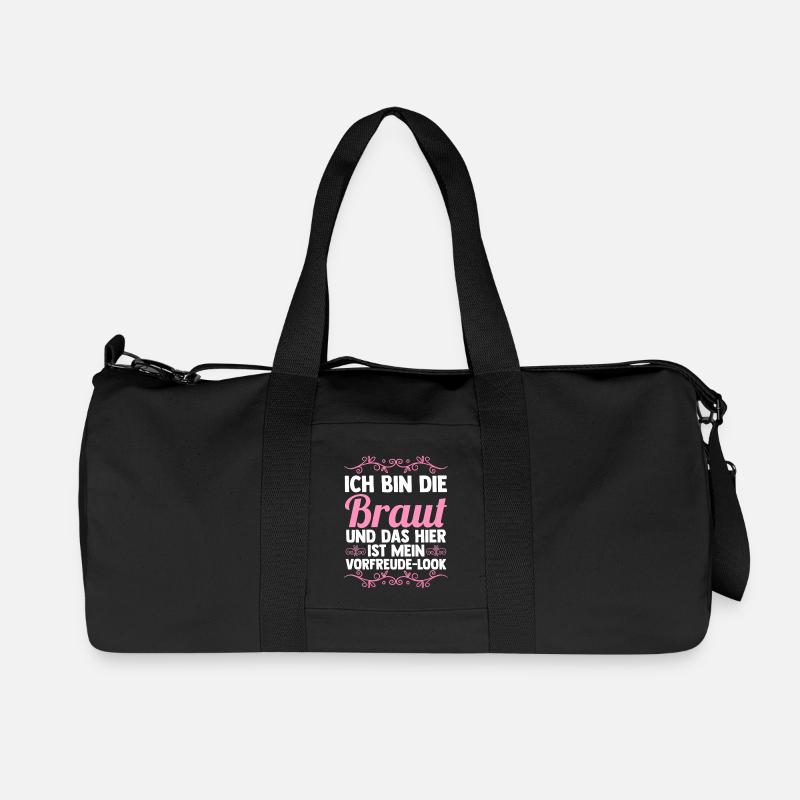 JGA Team Braut Junggesellinnenabschied - Recycelte Canvas-Sporttasche von Stanley/Stella - Schwarz