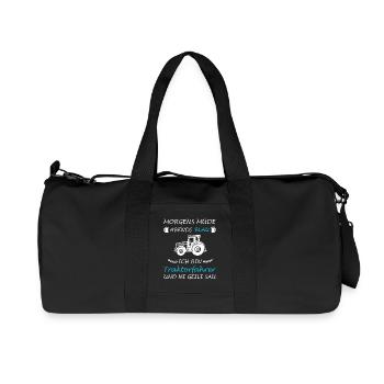 tracteur Conducteur de tracteur Conducteur de tracteur Agriculteur Trakt - Sac de sport en toile recyclée Stanley/Stella - noir - Devant