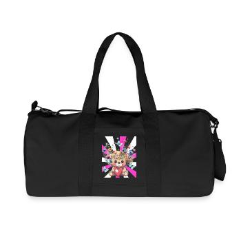 Teddy Teddy Bear Rétro Floral Été Enfants Coeur - Sac de sport en toile recyclée Stanley/Stella - noir - Devant