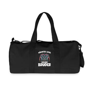 Nächstes Level Großer Bruder Ankündigung Zocken - Recycelte Canvas-Sporttasche von Stanley/Stella - Schwarz - Vorne