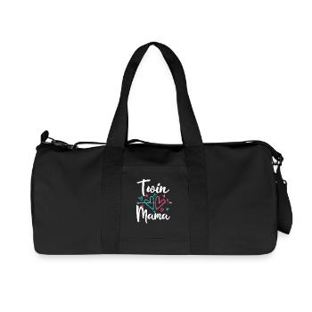 Twin Mom Pregnancy Mom of Twins - Recycled Canvas Sports Bag by Stanley/Stella - black - Front
