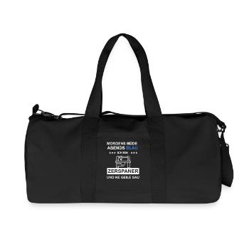 Machinists Cutting Machine Operators CNC Lathe Metals - Recycled Canvas Sports Bag by Stanley/Stella - black - Front