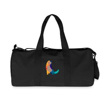 Seeotter Cartoon - Recycelte Canvas-Sporttasche von Stanley/Stella - Schwarz - Vorne