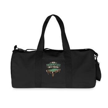 Play Billiards Pool Snooker Billiards Players - Recycled Canvas Sports Bag by Stanley/Stella - black - Front