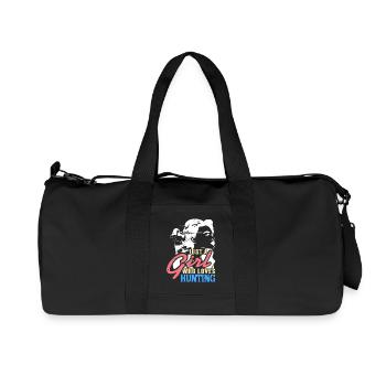Simply a Lady Who Loves Hunting Outdoors - Recycled Canvas Sports Bag by Stanley/Stella - black - Front