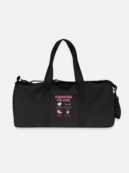 Werdende Mutter 2026 VORHERSAGE Lustiges - Recycelte Canvas-Sporttasche von Stanley/Stella - Schwarz