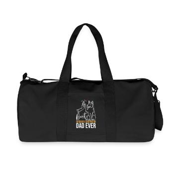 German Shepherd Dad Father's Day Father - Recycled Canvas Sports Bag by Stanley/Stella - black - Front