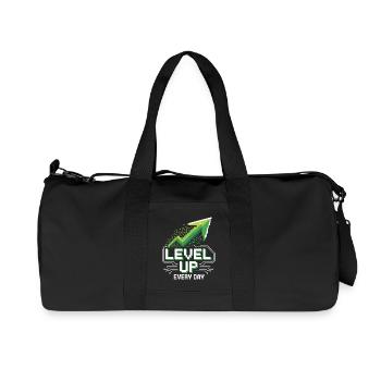 Level Up Every Day - Chemise de motivation pour les joueurs - Sac de sport en toile recyclée Stanley/Stella - noir - Devant