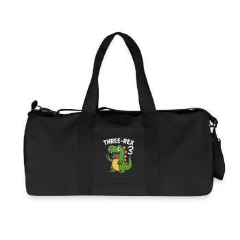 Three-Rex 3 Dinosaur Birthday Party Vibes - Recycelte Canvas-Sporttasche von Stanley/Stella - Schwarz - Vorne