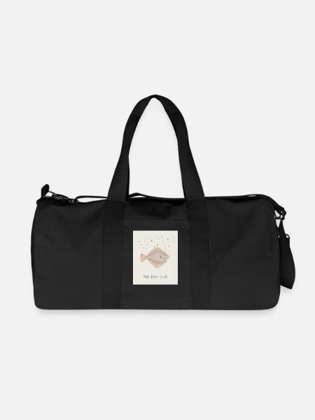 Mein Lieber Scholli Fischdesign - Recycelte Canvas-Sporttasche von Stanley/Stella - Schwarz
