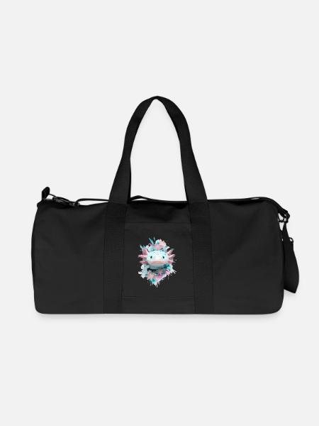 Pastell Axolotl Blumenzauber - Recycelte Canvas-Sporttasche von Stanley/Stella - Schwarz
