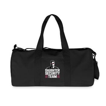 Équipe de sécurité fille – Père Garde du corps - Sac de sport en toile recyclée Stanley/Stella - noir - Devant