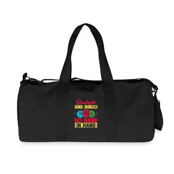 Bingo Game Sundays & Bingo Go Hand In Hand Bingo - Recycelte Canvas-Sporttasche von Stanley/Stella - Schwarz - Vorne
