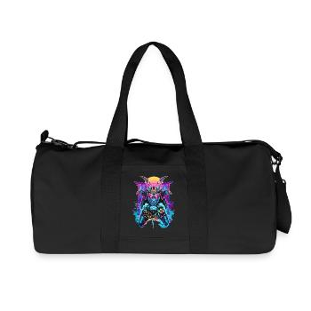 Gaming Controller Samurai Mask Ronin Gambler Motif - Recycled Canvas Sports Bag by Stanley/Stella - black - Front