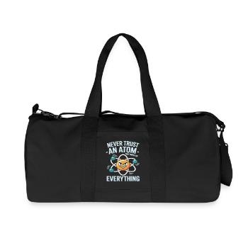 Witziges Physik Shirt – Trau keinem Atom Spruch - Recycelte Canvas-Sporttasche von Stanley/Stella - Schwarz - Vorne