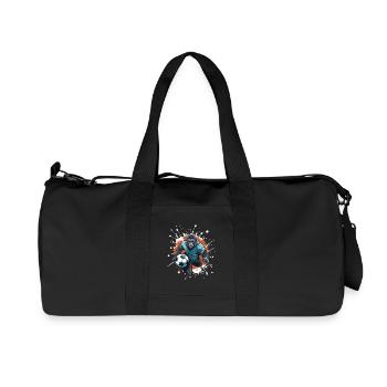 Équipe de football Gorilla - Sac de sport en toile recyclée Stanley/Stella - noir - Devant