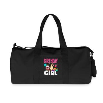 Cette loutre a 2 ans - Motif d’anniversaire mignon - Sac de sport en toile recyclée Stanley/Stella - noir - Devant
