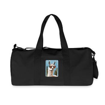 Lama - Recycelte Canvas-Sporttasche von Stanley/Stella - Schwarz - Vorne