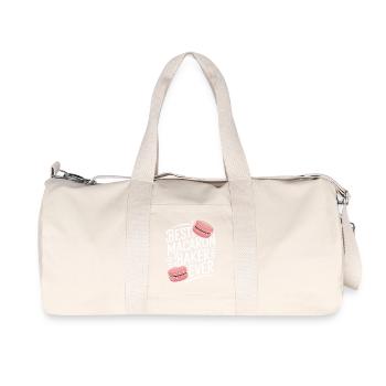 Macaron French Desserts - Recycled Canvas Sports Bag by Stanley/Stella - natural - Front