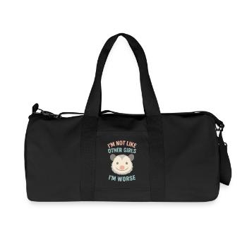 I'm Not Like Other Girls I'm Worse Possum Humor - Recycled Canvas Sports Bag by Stanley/Stella - black - Front