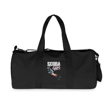 Scuba Girl Diver Design - Sac de sport en toile recyclée Stanley/Stella - noir - Devant